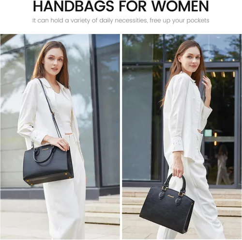 Vista 2 de LOVEVOOK Monederos y bolsos para mujer, bolso de hombro vintage moderno, bolso de mano de piel sintética, bolso de mano mediano para mujer