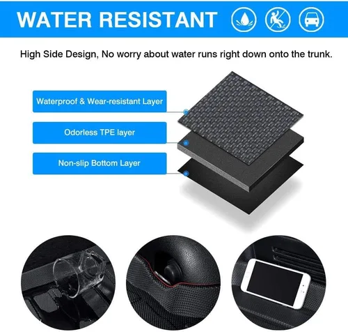Vista 8 de Revestimientos de carga TPO para todo tipo de clima, ajuste personalizado para Jeep Cherokee 2019-2026 3D Precision Fit Waterproof Durable