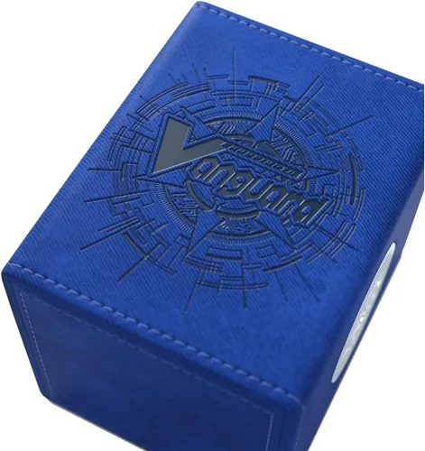 Vista 3 de Gamegenic Cardfight!! Vanguard Nation's Vault Caja de cubierta premium Capacidad para hasta 50 tarjetas de doble manga Cajón adicional