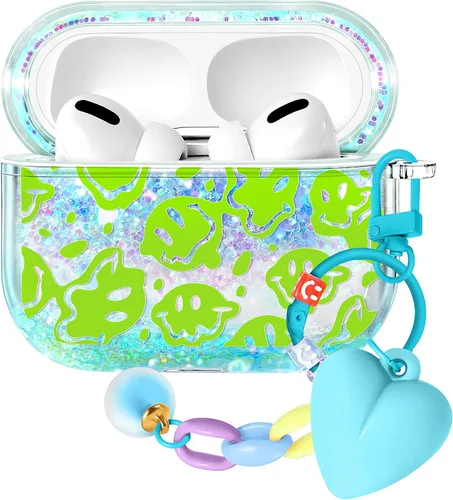 Vista 13 de Funda para Apple para Airpods 4 Case 2024 - Arena Movediza Líquida Arte Artístico Estético Funda Mujer Chica Mujeres Brillante Brillo Purpurina