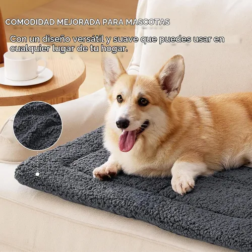 Vista 2 de Bedsure Cama Lavable para Jaula de Perro para Perros Pequeños, Alfombra de Espuma Suave para Suelo de Mascotas, Almohadilla Versátil y Ligera