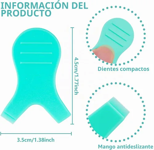 Vista 3 de Juego de 60 varillas de elevación de pestañas de silicona, 5 tamaños, almohadillas de elevación de pestañas reutilizables y cepillo de pestañas