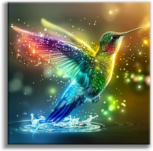 Vista 25 de Kits de pintura de diamantes de cielo estrellado Offito para adultos, kits de pintura de diamantes 5D Aurora Lake para principiantes, fantásticos