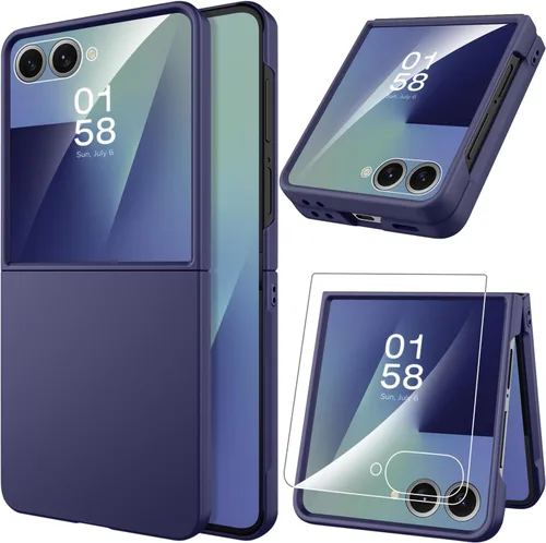 Vista 19 de Miimall Funda delgada para Galaxy Flip 7 con protector de pantalla integrado, grado militar, a prueba de golpes, a prueba de caídas, delgada