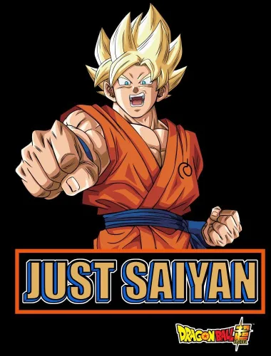 Vista 2 de Dragon Ball Super Goku Just Saiyan - Camiseta negra para niño