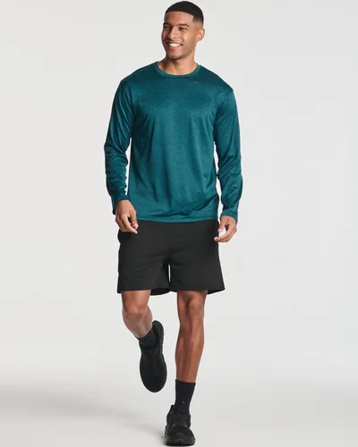 Vista 5 de Real Essentials - Paquete de 4 unidades camisa Dry-Fit de manga larga para hombre, disipa la humedad, con protección solar FPU 50+ contra rayos