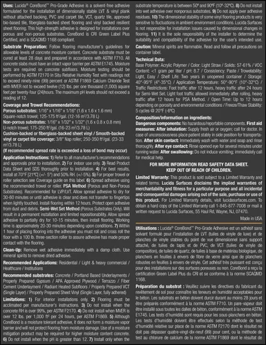 Vista 2 de Lucida Surfaces CoreBond Pro-Grade Adhesivo para Pisos de Vinilo Libre de Solventes Sensible a la Presión 1 Galón