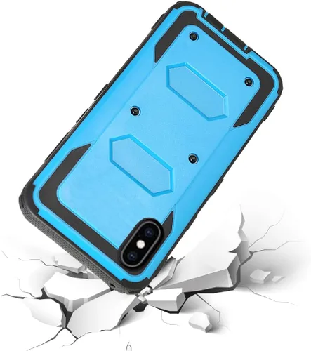 Vista 3 de Asuwish Funda de teléfono para iPhone Xs Max, híbrida, resistente, a prueba de golpes, a prueba de caídas, protección de cuerpo completo, accesorios
