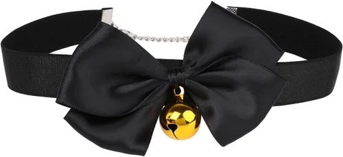 Vista 2 de ACSUSS Collar con lazo para adultos con campanilla y gato Cosplay