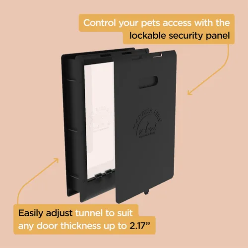 Vista 7 de Hakuna Pets Puerta esencial para mascotas, grande, color negro