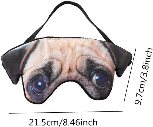 Vista 2 de Máscara de ojos para dormir divertida con diseño de animales en 3D para hombres y mujeres, máscara de felpa suave para dormir con los ojos vendados