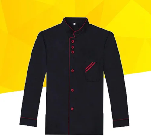Vista 4 de Cabilock Chef Uniforms - Ropa de chef de manga larga para mujeres y hombres, abrigos de chef, chaqueta de chef con botones de algodón para el hogar