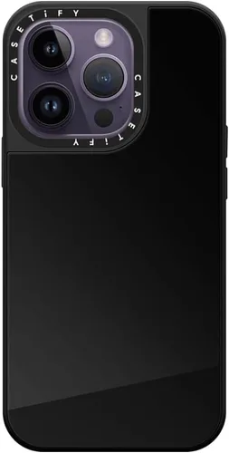 Vista 8 de CASETiFY Funda de espejo para iPhone Air [Reflejante/Compatible con Magsafe / Protección contra caídas de 4.9 pies de grado militar 1X] - Negro