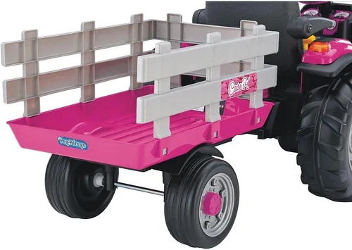 Vista 4 de Tractor con remolque Ride On Case IH Magnum de Peg Perego, color rosa