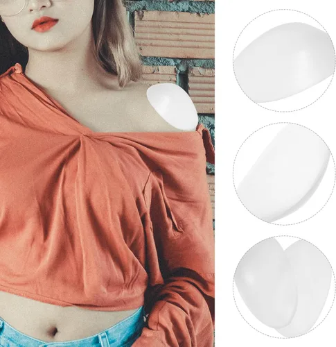 Vista 4 de 2 pares de almohadillas de hombro para mujer, almohadillas adhesivas de silicona para los hombros, almohadillas antideslizantes para los hombros