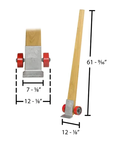 Vista 3 de Vestil PLB-5 - Palanca de palanca de madera, 5 pies de altura, 4,250 libras, capacidad marrón