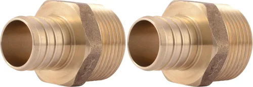 Vista 8 de SharkBite Adaptador Macho MNPT de Engaste de 1 Pulgada, Accesorio de Plomería de Latón, Tubería PEX, Cobre, UC140LFA