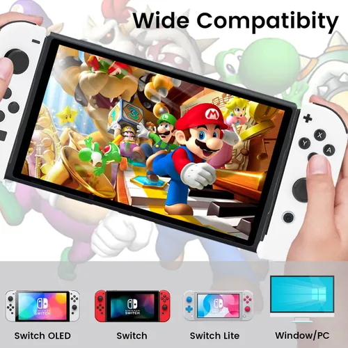 Vista 6 de Aoqwp Controller Compatible for Nintendo Switch, Replacement Wireless Controllers with Dual Vibration, Wake-up, Motion Control