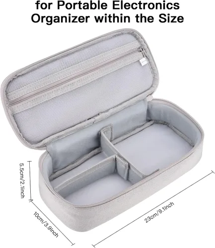 Vista 2 de Organizador de cables de viaje, bolsa organizadora de tecnología portátil para cable y cargador, electrónica técnica, artículos esenciales de viaje
