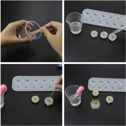 Vista 3 de Molde de silicona para anillo de dedo, molde de resina para hacer joyas, herramienta de bricolaje, moldes de resina epoxi para anillo de resina