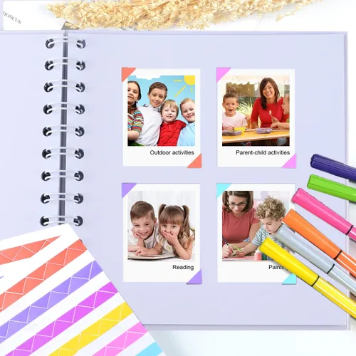 Vista 5 de Álbum de fotos de álbum de recortes, páginas de papel blanco, álbum de recortes, páginas de hojas, aniversario de boda, regalo de memoria familiar