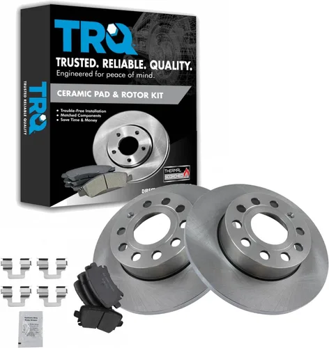 Vista 112 de TRQ Juego de pastillas de freno y rotor de cerámica trasera compatible con Honda Accord V6 1998-02 3.0L con frenos de disco traseros 02-06 Acura RSX