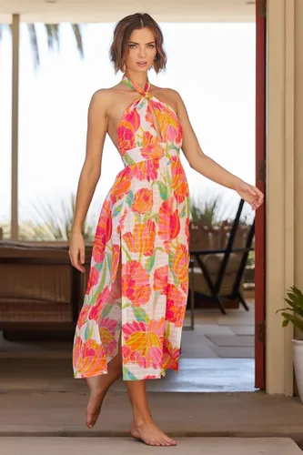 Vista 3 de Trina Turk Vestido de cuello alto estándar Poppy para mujer