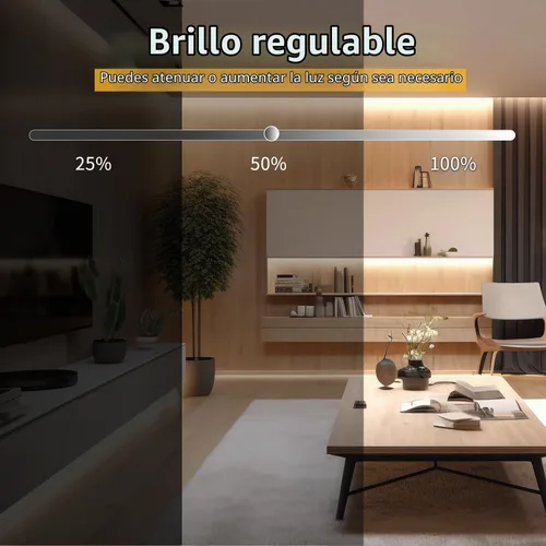 Vista 3 de COB - Tira de luces LED de 32.8 pies, 3000 K, blanco cálido, regulable, CC de 24 V, cinta de luces LED flexibles para dormitorio, con control remoto