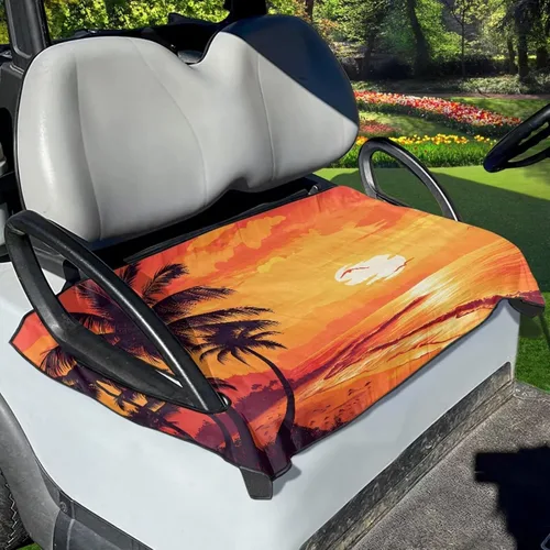 Vista 24 de Fundas universales para asiento de carrito de golf, suaves y cómodas, protección para todo tipo de clima, funda para carrito de golf para 2