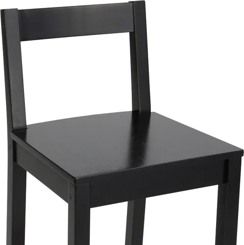Vista 5 de Amazon Basics Taburete de bar de madera con respaldo 24", negro, 1 unidad
