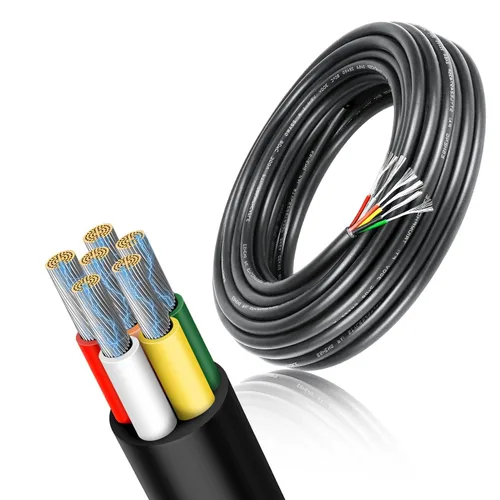 Vista 15 de Cable conductor de calibre 14, 4 conductores de cobre estañado 14/4 de 10 pies, cables eléctricos trenzados para altavoz, automoción, termostato