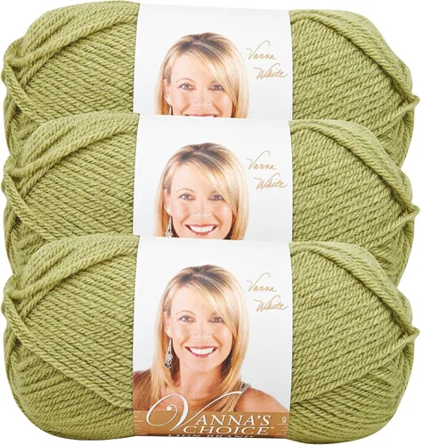 Vista 8 de Lion Brand Yarn (1 madeja) Hilo Vanna's Choice, mármol gris