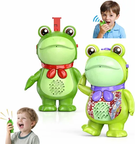 Vista 15 de Inspireyes Walkie Talkies para niños, paquete de 2 recargables de largo alcance, juguetes para niños y niñas de 3 a 12 años, juguete de radio de 2