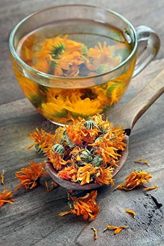 Vista 2 de Flores de caléndula orgánicas, 1 libra (16 onzas), té de hierbas, 100% orgánico certificado, caléndulas - EarthWise Aromatics