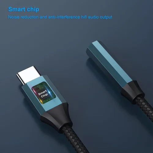 Vista 3 de BENFEI Adaptador USB C a conector de audio con chipset DAC, USB-C a auriculares hembra de 0.138 in compatible con iPhone 15 Pro Max/15 Pro/15