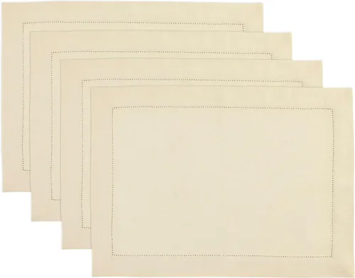 Vista 33 de Solino Home Juego de 4 manteles individuales de lino 100 % lino puro, peso medio, vainica, 14 x 19 pulgadas, hechos a mano y lavables a máquina