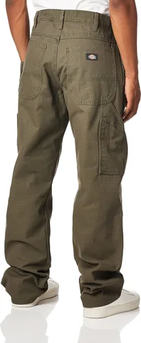 Vista 3 de Pantalón de jean carpintero para hombres por Dickies, color pato lijado, cómodo