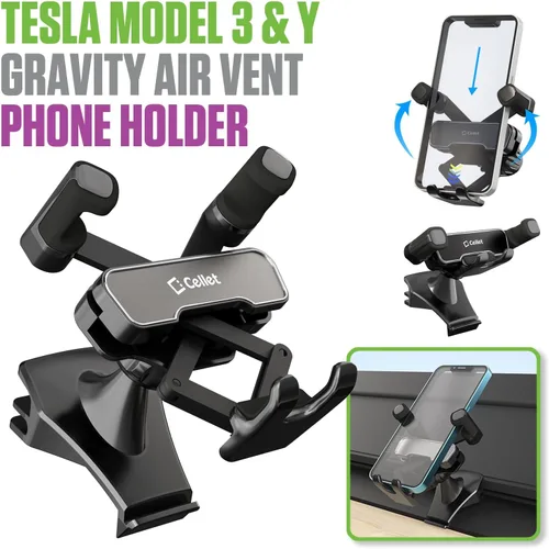 Vista 2 de Cellet Soporte de teléfono para Tesla Model Y y Model 3, compatible con Tesla Model 3 y Tesla Y (PH250)
