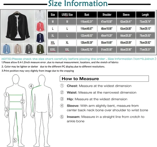 Vista 7 de Ymosrh Camisas casuales de lino de manga larga para hombre, camisa casual sin cuello, cuello alto, camisa hawaiana