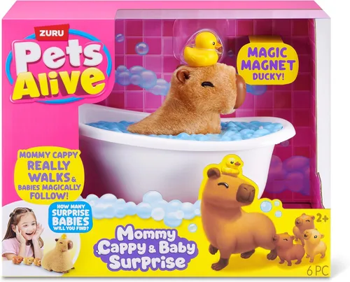 Vista 8 de Pets Alive Mommy Capybara and Baby Surprise by ZURU