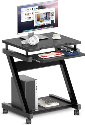 Vista 10 de sogesfurniture Carrito de escritorio portátil compacto para computadoras Blanco