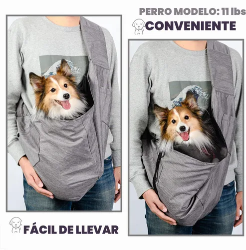 Vista 2 de ARELLA Cabestrillo Transportador para Perros Pequeños de 5 a 15 libras con Hombro Acolchado Ajustable Cómodo y Malla Transpirable para Viajes sin