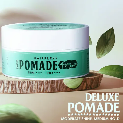Vista 6 de Hairplexx Pomada para hombres y mujeres – Fuerte sujeción, bajo brillo, no grasa, sin escamas – Control de bordes y domador Flyaway, espalda