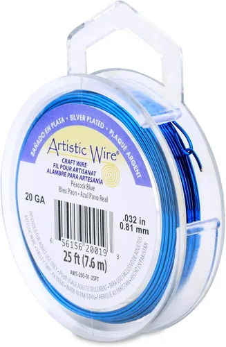 Vista 23 de Artistic Wire, Alambre de cobre de color chapado en plata de calibre 18, resistente al deslustre, amatista, 20 pies