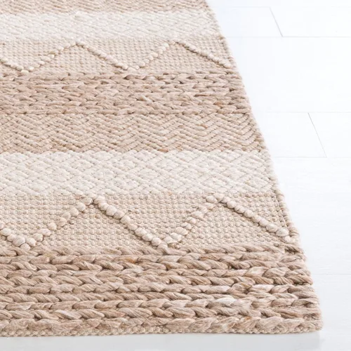 Vista 4 de SAFAVIEH Natura Collection - Alfombra decorativa de 2 x 3 pies, beige, hecha a mano marroquí de lana tribal y viscosa, ideal para zonas de alto