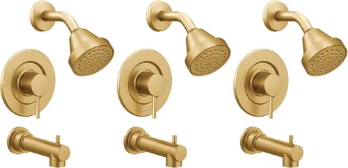 Vista 11 de Moen Align T2193BG - Kit de molduras de ducha Posi-Temp de oro cepillado con cabezal de ducha, manija de palanca y boquilla de bañera, requiere