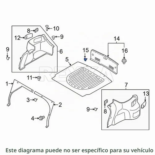 Vista 6 de Rexka 15 piezas de clip de retención para panel de puerta, compatible con Hyundai 82315-2W000 Santa Fe Sonata (paquete de 30)