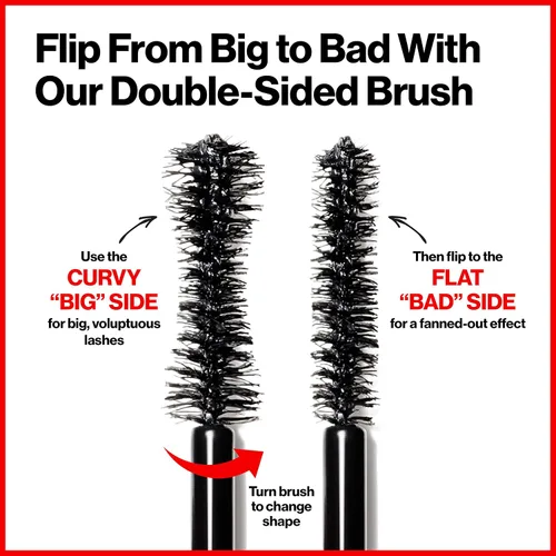 Vista 3 de Revlon Rímel, So Fierce Big Bad Lash Maquillaje de Ojos, Voluminizante, Relleno de Media para Ella, Dura hasta 24 Horas, 761 Negro, 0.34 fl oz