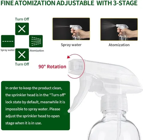 Vista 9 de HOMBYS Botellas vacías de vidrio transparente de 8 onzas con protección de funda de silicona, recipientes recargables para soluciones de limpieza