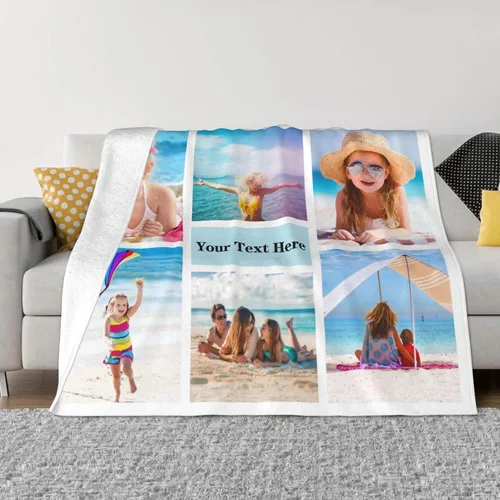Vista 20 de Amuck - Manta personalizada con foto y texto, para sofá, cama, sofá, hogar (10 collages de fotos), 50 x 40 pulgadas